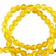 Natuursteen kralen crystal facet geslepen 2mm Vibrant yellow